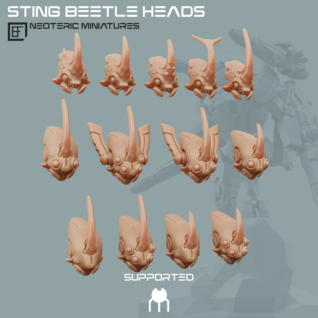 Sting beetle heads Pack